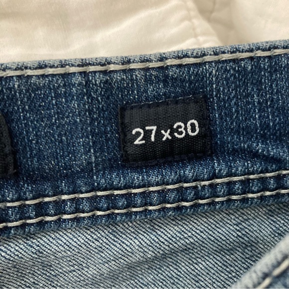 BKE Buckle Men's Aiden Jeans; Medium Wash w/Whiskering; Size 27x30 - Picture 8 of 9